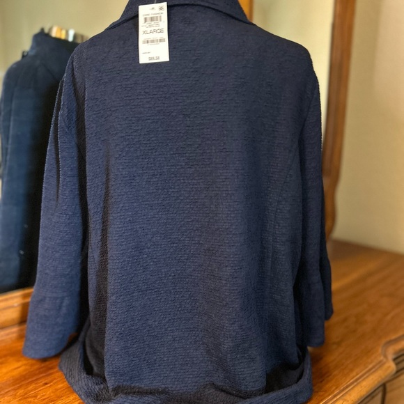 JM Collection navy blue blazer\jacket. Size XL. NWTGS - Picture 3 of 6